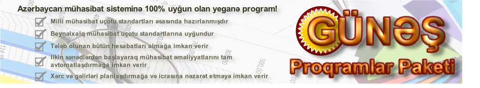 Azərbaycan mühasibat sisteminə 100% uyğun olan yeganə program!
